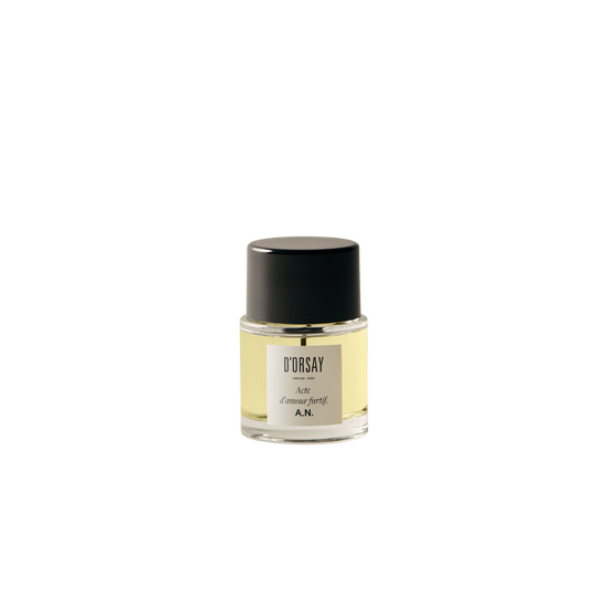 Acte d’amour furtif. A.N., 50mL, D'orsay fragrances and Maison D'orsay, PourHommies, Acte d’amour furtif. A.N., 50mL.