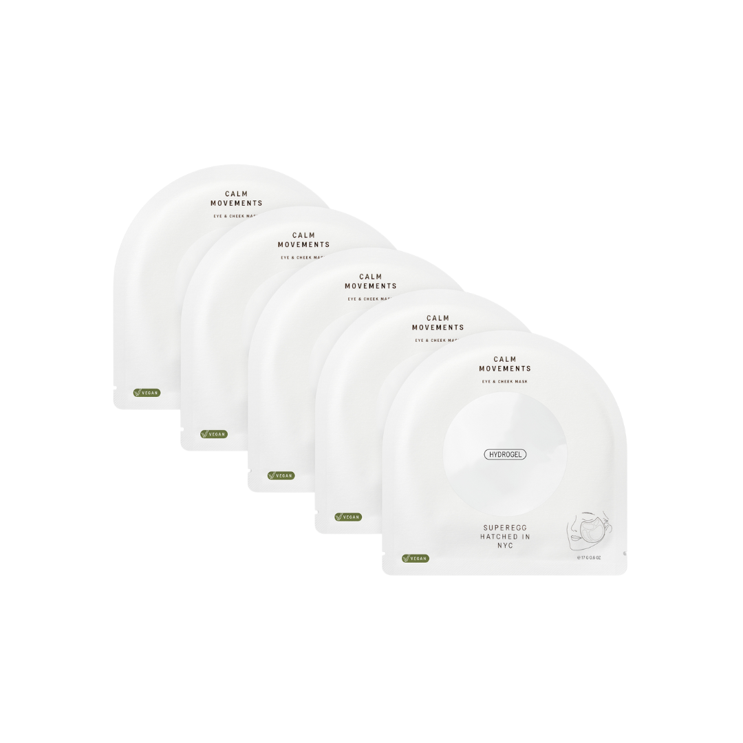 superegg skincare Calm Movements Eye & Cheek Mask, x5, Calm Movements Eye & Cheek Mask, x5, superegg skincare, pourhommies.