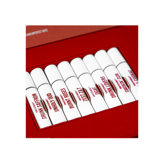 BORNTOSTANDOUT DARK & DRUNK DISCOVERY SET, 8 X 2ML EAU DE PARFUMS, BORNTOSTANDOUT DARK & DRUNK DISCOVERY SET, 8 X 2ML EAU DE PARFUMS, POURHOMMIES.