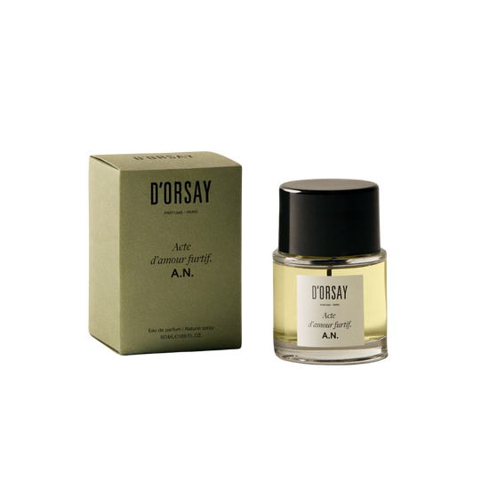 Acte d’amour furtif. A.N., 50mL, D'orsay fragrances and Maison D'orsay, PourHommies, Acte d’amour furtif. A.N., 50mL.