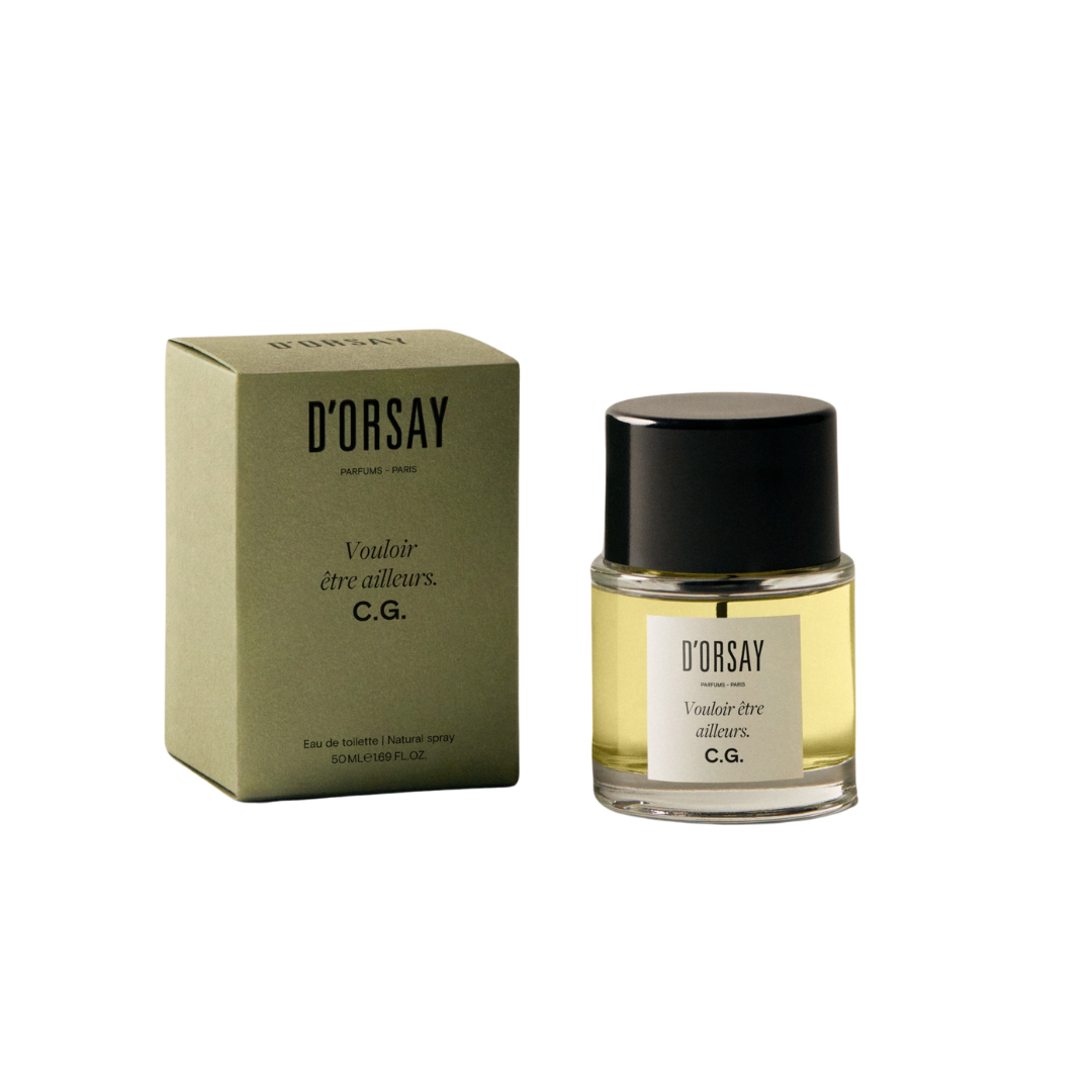 Vouloir être ailleurs. C.G., 50mL, D'orsay and Maison D'orsay, Pourhommies, Vouloir être ailleurs. C.G., 50mL.