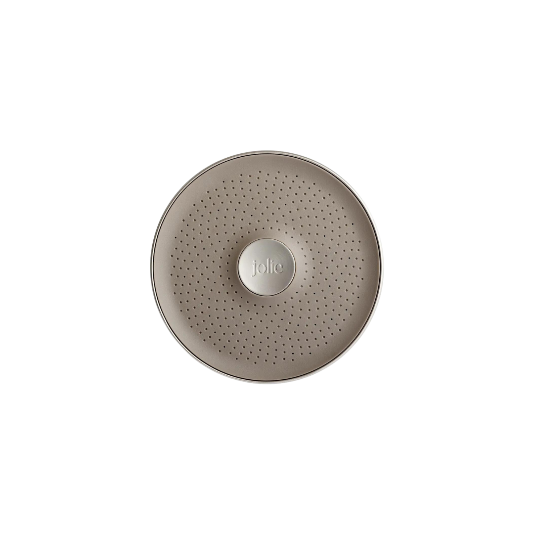 Jolie Skin Co Filtered Showerheads Brushed Steel, Brushed Steel Filtered Showerhead, Jolie Skin Co, PourHommies.