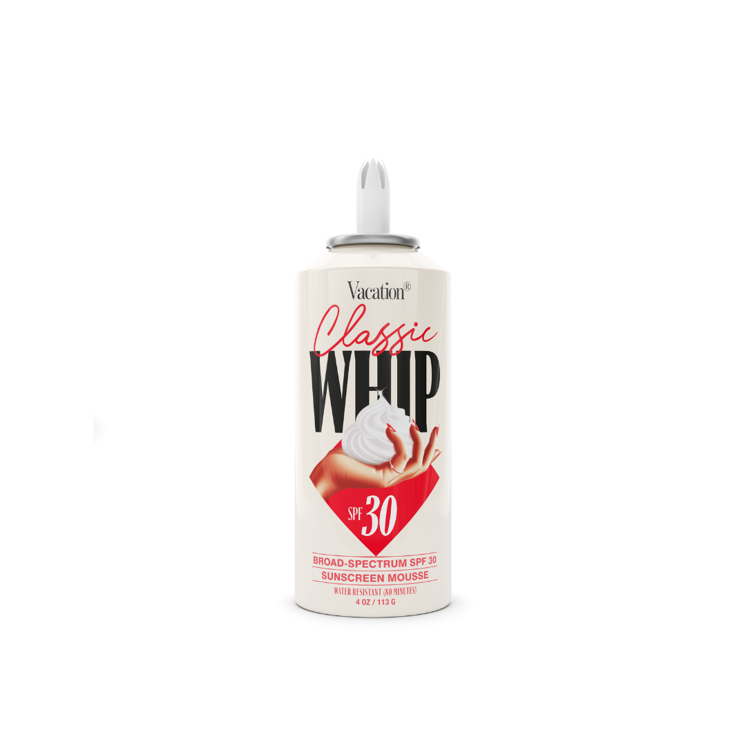 Vacation® Classic Whip SPF 30 100mL Sunscreen Mousse, Classic Whip SPF 30 100mL Sunscreen Mousse, Vacation Sunscreens, PourHommies.
