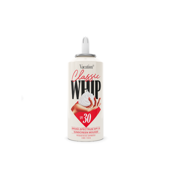 Vacation® Classic Whip SPF 30 100mL Sunscreen Mousse, Classic Whip SPF 30 100mL Sunscreen Mousse, Vacation Sunscreens, PourHommies.