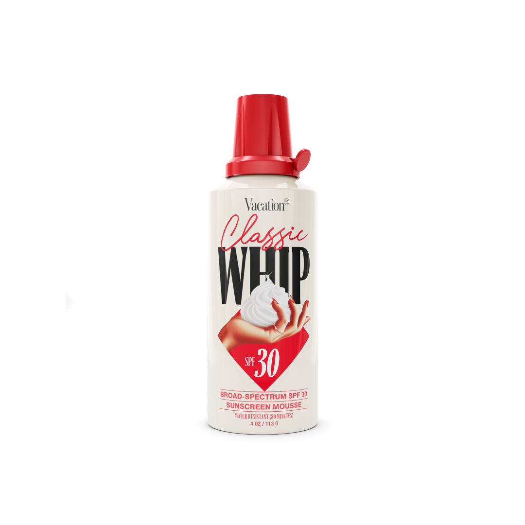 Vacation® Classic Whip SPF 30 100mL Sunscreen Mousse, Classic Whip SPF 30 100mL Sunscreen Mousse, Vacation Sunscreens, PourHommies.