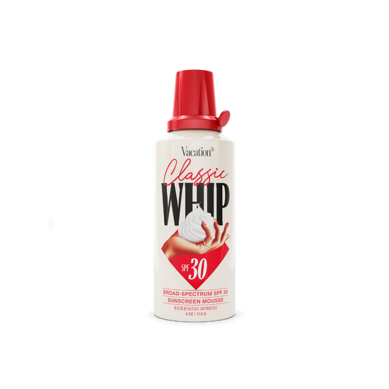 Vacation® Classic Whip SPF 30 100mL Sunscreen Mousse, Classic Whip SPF 30 100mL Sunscreen Mousse, Vacation Sunscreens, PourHommies.