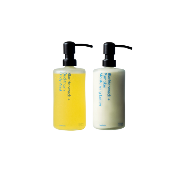 Haeckels Natural Apothecary Bladderwrack + Buckthorn Body Wash & Moisturizing Body Lotion, Bladderwrack + Buckthorn Body Wash & Moisturizing Body Lotion, Haeckels, PourHommies.