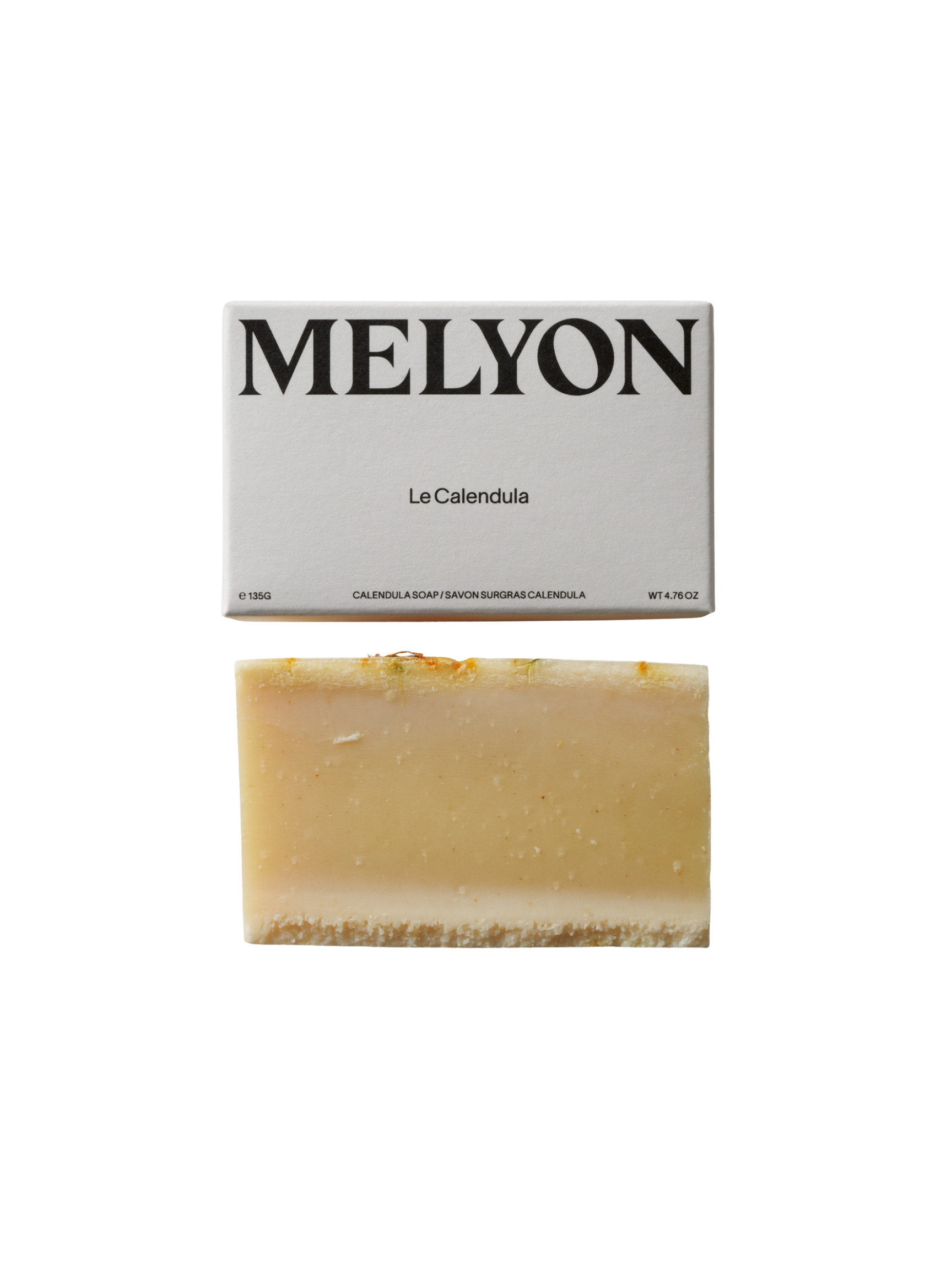 MELYON La Calendula Soap 135g, La Calendula Soap, MELYON, Exfoliating Bar Soap, PourHommies
