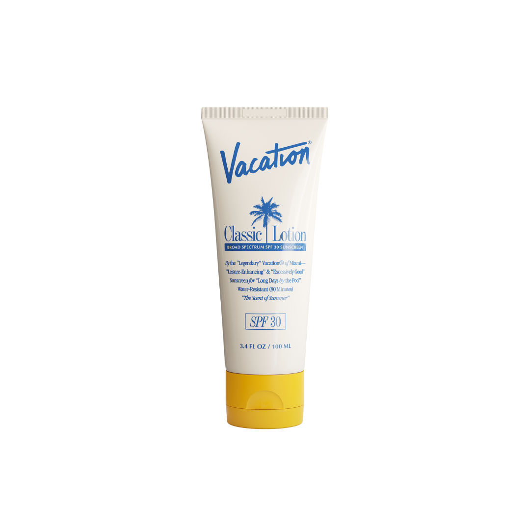 Vacation® Classic lotion SPF 30 100mL, Classic lotion Sunscreen SPF 30 100mL, Vacation Sunscreens, PourHommies. 